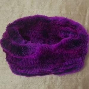 Tourance Twist Faux Fur Infinity Scarf Purple - $16